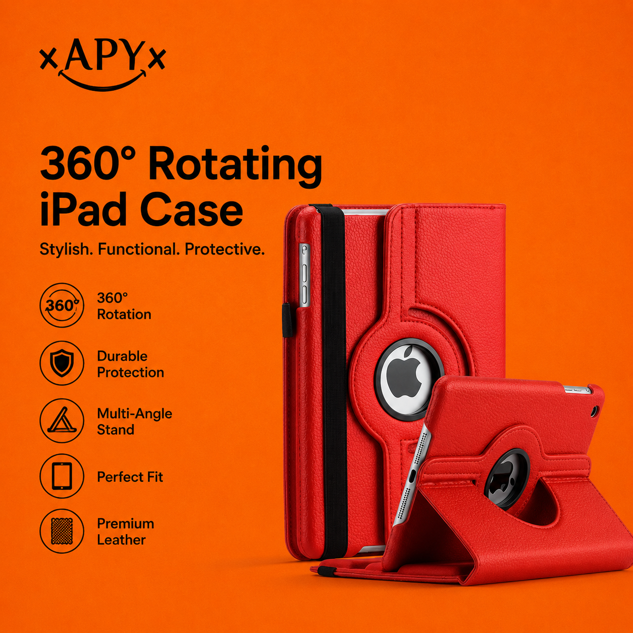 iPAD Mini 2/3 5 7.9." Tablet Case 360 ° Rotation Book Case auto wake case Mini 1/2/3