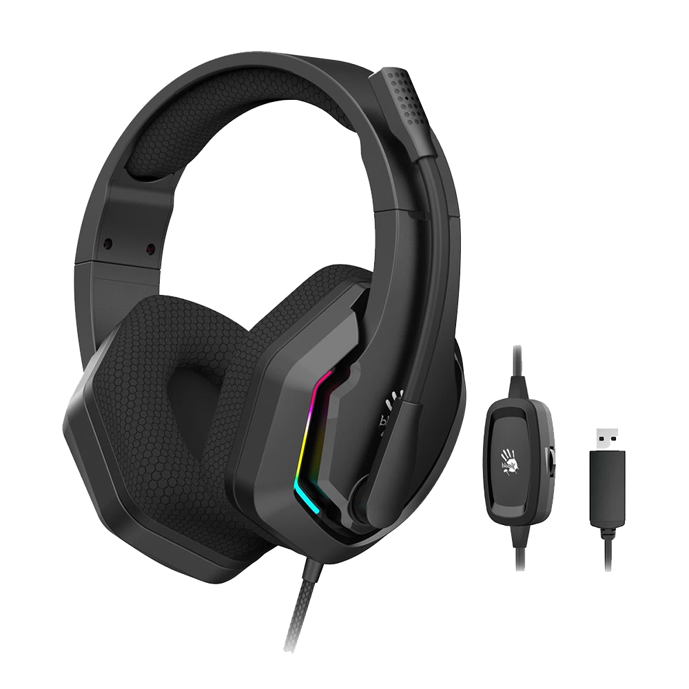 Bloody G260 Virtual 7.1 Surround Sound Gaming USB Headset – Black