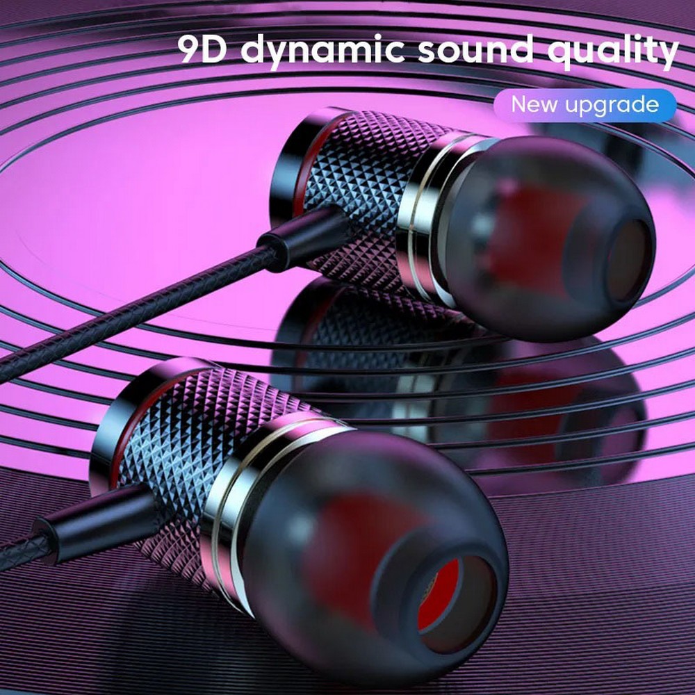 Type C Wired Earphones Headphones In-Ear Stereo Bass Sound with Microphone Universal Compatibility